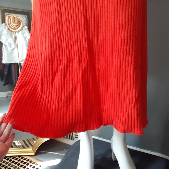 NWOT Zara Ribbed Stretch Cotton Midi Dress - Picture 6 of 11